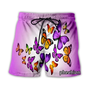 phechion Nové Muži/Ženy Farebný Motýľ 3D Vytlačené Bežné Šortky Streetwear Módy Mužov Voľné Športové Šortky A134
