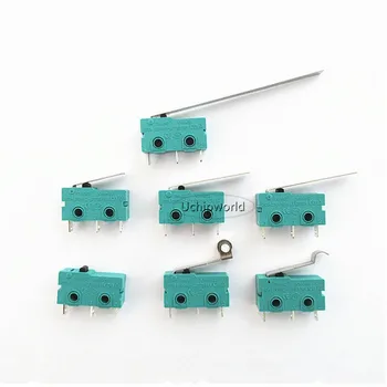 Micro switch Cestovné spínač s držiakom KW12 Strieborné kontakt 5A, 250V komã © tou je 2p 3P 3pins zelené a čierne tlačidlo