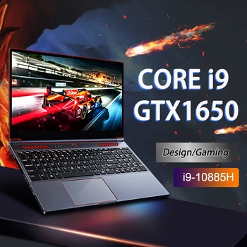 16.1 Palcový Herný Notebook Intel Core i9-10885H GTX 1650 4G Ultrabook Počítač Windows11 2*DDR4 2*M. 2 NVMe SSD Odtlačkov prstov Odomknúť