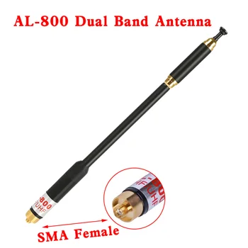 Najnovšie AL-800 Dual Band 144/430MHz SMA-Žena Teleskopická Anténa AL800 pre WOUXUN TYT HYT BAOFENG BF-888S UV-5R Rádio