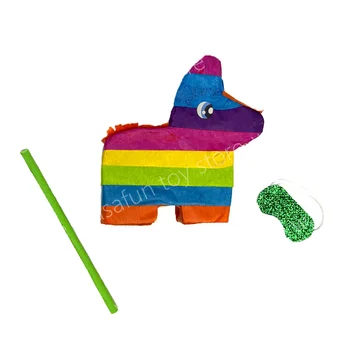 Domček pre bábiky miniatúrne farebné somár Piñata Mexickej somár deťom narodeninovú oslavu dodávky rekvizity