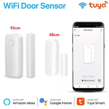 Tuya Wifi Smart Okno, Senzor Dverí Otvoriť v Blízkosti Detektor App Oznámenia Home Security Alarm s Alexa Domovská stránka Google Inteligentný Život