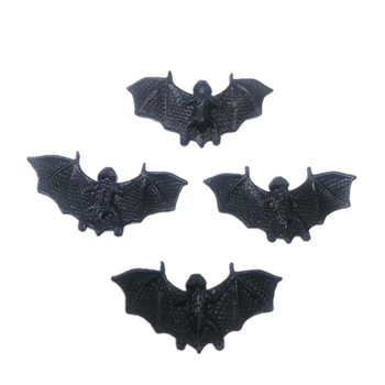 3D Netopierov Nálepky DIY Halloween Party Dekorácie Opakovane Dekoratívne Strašidelné Stenu Odtlačkový pre Domáce Okno Plastové Bat