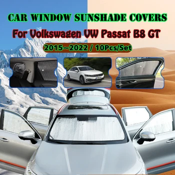 Celkoveho Slnečníky Pre Volkswagen VW Passat B8 GT 2015~2019 2022 Auto Príslušenstvo na Ochranu pred Slnkom Windshields Bočné Okno Clonu