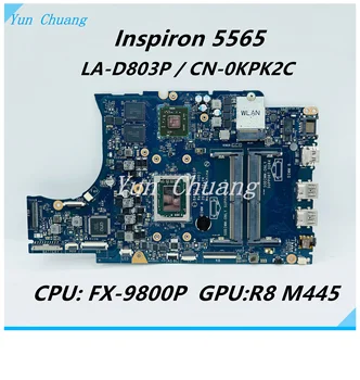 BAL22 LA-D803 základná Doska Pre DELL Inspiron 5565 Notebook Doske CN-0KPK2C 0KPK2C S FX-9800P CPU R8 M445 GPU základná doska