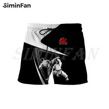 Láska, Karate, Bojové Mens 3D Vytlačené Elegantné Board Šortky v Lete Hip Hop Bežné Pláži Nohavice Unisex Harajuku Streetwear Punk Štýl S2