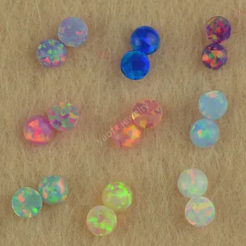 10pcs/veľa Kolo 2.75 mm malej veľkosti opal cabochon ploché späť lab vytvorili opal drahokamy voľné kameň pre opálové šperky robiť