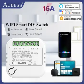 HomeKit WiFi Smart DIY Prepínač 2-spôsob Kontroly Neutrálny Vodič Vyžaduje Smart Home Mini Smart Switch Práce S Siri Alexa Domovská stránka Google
