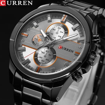 CURREN Luxusné Bežné Muži Hodinky Vojenské Quartz Muž Náramkové hodinky z Nerezovej Ocele, Vodotesné hodinky mužov 2020 Relogio Masculino