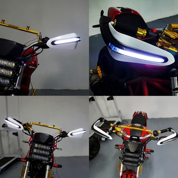 Motocykel Strane Stráže s LED Zase Signálneho Svetla Motocross Časť Riadidlá Handguards pre Aprilia Sr150 Sr50 Rsv4 Tuono 1000 V4