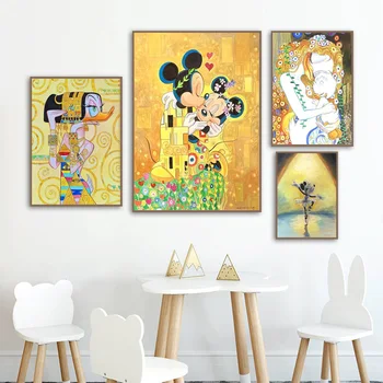Vtipné Disney Umenie Mickey Mouse Vtip Slávny Obraz Umenie Na Plátne Vytlačí Na Stenu Dekor Donald Duck, Plagát, Fotografie Pre Obývacia Izba