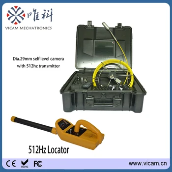 Vicam 512hz rúry locator a 512hz vysielač 29mm samostatne úrovni vodotesný fotoaparát inšpekcie držiak pre kanalizácie kontrolovať V8-1288TC
