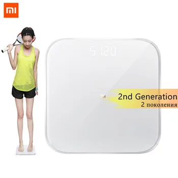 Pôvodný Xiao Mijia Rozsahu 2 Bluetooth 5.0 Smart Váženie Rozsahu Digitálny Led Displej Pracuje s Mi fit Aplikácia pre Domácnosť, Fitness