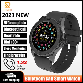 Bluetooth Hovor Smart Hodinky Mužov Šport Náramok Nepremokavé Hodiny Krvný Tlak Smartwatch Lady Pre Android IOS NFC Riadenie Prístupu