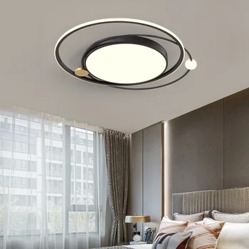 Moderné LED Luster Osvetlenie S Diaľkovým ovládaním Pre Obývacia Izba, Spálňa Štúdia Domáce Vnútorné Black Stropné Lampy
