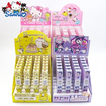 24pcs/Box Set Sanrio Cartoon Písacie potreby Série Display Box Neutrálne Pero Kuromi Melódie Anime Roztomilý Gél Perá, Písacie potreby, Veľkoobchod