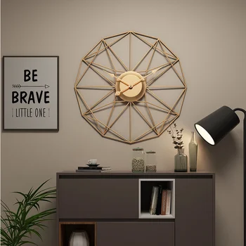 Nordic štýl móda kovaného železa domov dekoratívne nástenné hodiny obývacia izba nástenné hodiny pre home decor