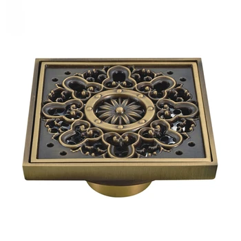 Luxusné 100 mm*100 mm Námestie Antique Brass Anti-zápach, Kúpeľňa Podlahy Mozgov