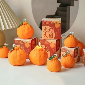 Ovocie Orange Ručne Vyrábané Sviečky Voňavé Sviečky Aromaterapia Sójový Vosk Sviečky Svadby, Narodeninové Sviečky Strany Domáce Dekorácie