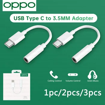 OPPO Pôvodné USB, Typ C Až 3,5 mm 3 5 mm Jack OTG Converter Slúchadlá konektor pre Slúchadlá a Aux Pre Nájsť X5 VIVO Realme GT Neo 2 Tipo