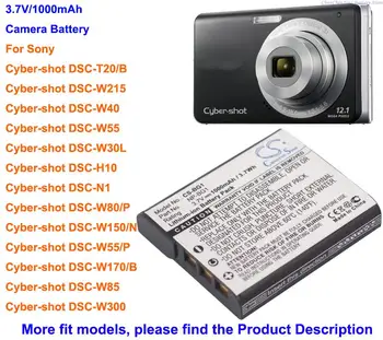 Cameron Čínsko 1000mAh Fotoaparát Batérie pre Sony Cyber-shot DSC-W215,DSC-W40,DSC-W55,DSC-N1,DSC-W90,DSC-W115,DSC-HX7,DSC-H70,DSC-H90