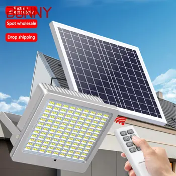 BUNNY Solárne Flood Light S Diaľkovým ovládaním Vodeodolné IP65 LED Reflektory Vonkajšie Svietidlo Pre Nádvoria Záhrady, Balkón