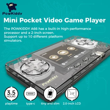 POWKIDDY TRIMUI Ultra-Malé Mini Transparentné Kovovým plášťom Herné Konzoly Podporuje Pridávanie ROM Detí Lacné Dary