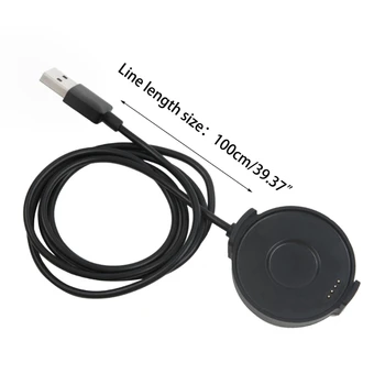 H8WA 100 cm USB Nabíjačka Základňu Držiaka Sledovať Plnenie Dock Kábel Magnetickú Nabíjačku Základňu pre Ticwatch Pro 2020