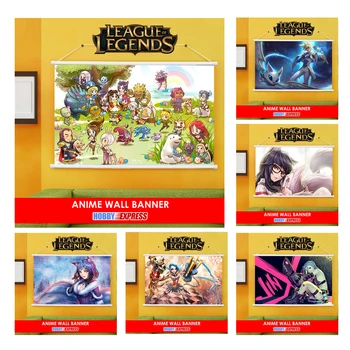 Hobby Express Anime Domova Stene Prejdite Dekorácie Plagát Zavesenie Zástavy 60x90 League of Legends