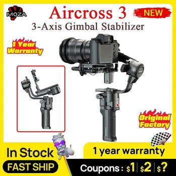 MOZA AirCross 3 Fotoaparát Gimbal Stabilizátor 3-Os Gimbal Až 3,2 kg Užitočného zaťaženia Kompatibilný s Viac Zariadení