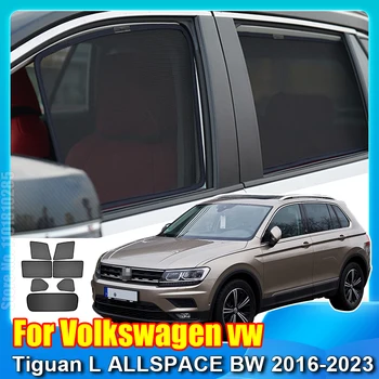 Pre Volkswagen VW Tiguan ALLSPACE BW 2016-2023 Magnetické Auto Okno Slnečník Štít, Predné čelné Sklo Zadnej Strane Opony slnečník