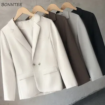 Bežné Plášťov pre Mužov S-3XL Outwear Jemné Pekný Coats Oblečenie kórejský Módny, Elegantný Bokovky Pevné Minimalistický Pohode Teens Kpop