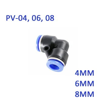 GOGO isometrical tee 4 mm 6 mm 8 mm PV pneumatické montáž 10 KS/VEĽA