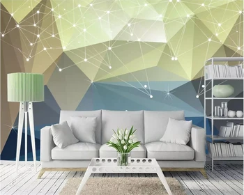 wellyu Prispôsobené veľké 3D tapeta Nordic minimalistický trojrozmerná nástenná maľba abstraktné línie geometrické pozadie, wallpaper