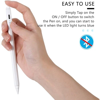 USB Nabíjateľné Kapacitné Pero pre Apple Ceruzka 2 iPad Generácie Bluetooth Stylus pre iPad, Kreslenie Stylus pre iPad Vzduchu 5 2018+