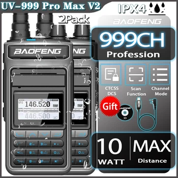 BaoFeng UV99 Výkonný dvojpásmový Walkie Talkie, Dve Spôsob, ako Vysielač, Ham Rádio s Nabíjačkou a USB Linka, 10W, 10W