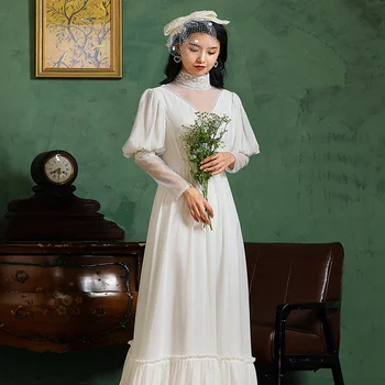 večerné šaty Svadobné Šaty pre Ženy Viktoriánskej Fotografovanie Svadobné Šaty Jar Trend Republika Čína Štýl