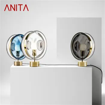 ANITA Nordic stolná Lampa Moderného Kreatívny Dizajn LED Stolná Svetlo Dekoračné Pre Domáce Spálňa Obývacia Izba