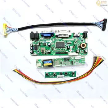LCD Ovládač Rada Lvds Invertor Diy Kit pre 1920X1080 LTN184HT01-T02 kompatibilný s HDMI DVI, VGA, Audio
