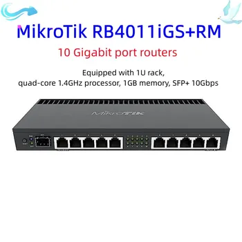 Mikrotik RB4011iGS + RM 1U Rack 10xgigabit Port SFP + Quad-Core 1,4 Ghz CPU Gigabit Káblový Router Operačný Systém l5