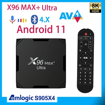 X96MAX+ Smart Android 11 TV Box X96 MAX Plus Ultra 8K Amlogic S905X4 2.4 G 5G dual wifi 4G 64GB AV1 4K Media Player Set-Top-Box