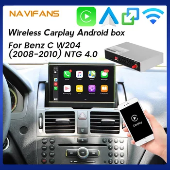 Android Auto Dekodér Box Na Mercedes Benz C W204 2008 2009 2010 NTG 4.0 Zrkadlo Prepojenie Bezdrôtových Apple CarPlay Pôvodný Systém Wifi