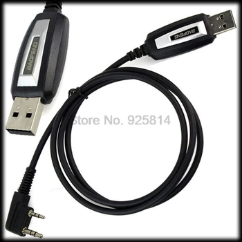 DHL alebo EMS 50 kusov J1506A Programovanie USB Kábel, 2 Kolíky pre QUANSHENG PUXING WOUXUN TYT BAOFENG UV5R