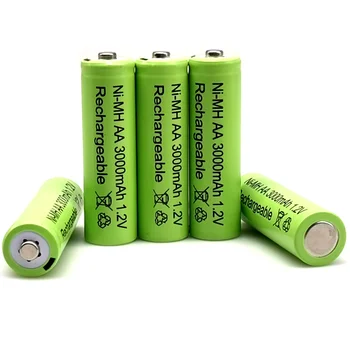 AA 1.2 V 3000mAh NiMH 1.2 V Nabíjateľné Batérie Zelená Batérie Záhradné Solárne Svietidlo LED Svietidlo Svietidlo Svietidlo Horák