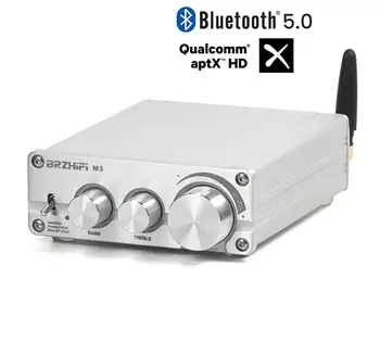 BRZHIFI Bluetooth-kompatibilné 5.0 QCC5125 Zosilňovač 2*80W Power HD Audio AUX APTX APTX-HD Mini HiFi Zosilňovač DIY Stereo a Domáce Kino