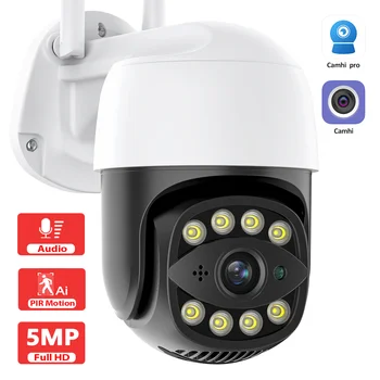 5MP HD Wifi IP Kamera 1080P Vonkajšie PTZ Bezdrôtové Bezpečnostné Kamery CCTV kamerový AI Detekcia Pohybu Podporu P2P Camhi