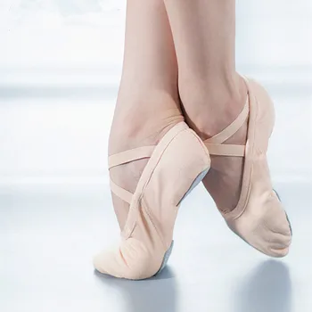 EU24-46 Profesionálne Kvality Papuče Plátno Mäkké Jediným Brucho Jogy Telocvični Balet Tanečné Topánky Dievčatá, Žena Muža Balerína