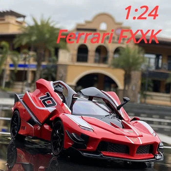 1:24 Ferrari FXXK EVO Zliatiny Pretekárske Auto Model Diecast Kovové Hračky Vozidla, Model Vozidla Vysokej Simulácia Detské Hračky Darček F358