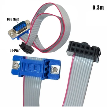 9 pinový sériový port konektor s stužkový kábel DB9 samec s 10 pin hlavičky