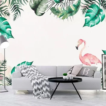 wellyu Prispôsobené veľké nástenné 3d tapety tapety Nordic Juhovýchodnej Ázii vietor flamingo obývacia izba tapety pozadia